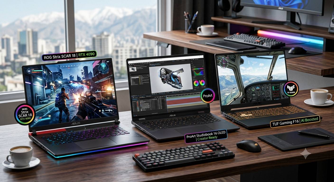 مقایسه ROG، ProArt و TUF؛ راهنمای انتخاب AI PC ایسوس در ۲۰۲۶